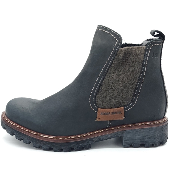 Josef Seibel Marta 03 Black Leather Bootie Women's Size 36 US  5-5.5 - Picture 3 of 9